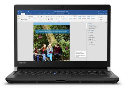 Toshiba Portege A30-c1340 - Intel - Core I5 - 6200u - 2.3 Ghz - 8GB RAM, 500GB HDD, 13.3" Display, Windows 7 Pro